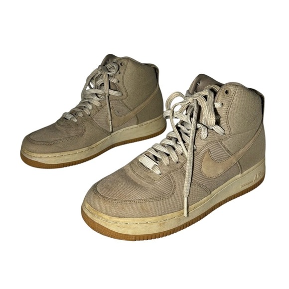 Nike Shoes - Nike Air Force 1s Women's Sneakers in Beige and‎ White
